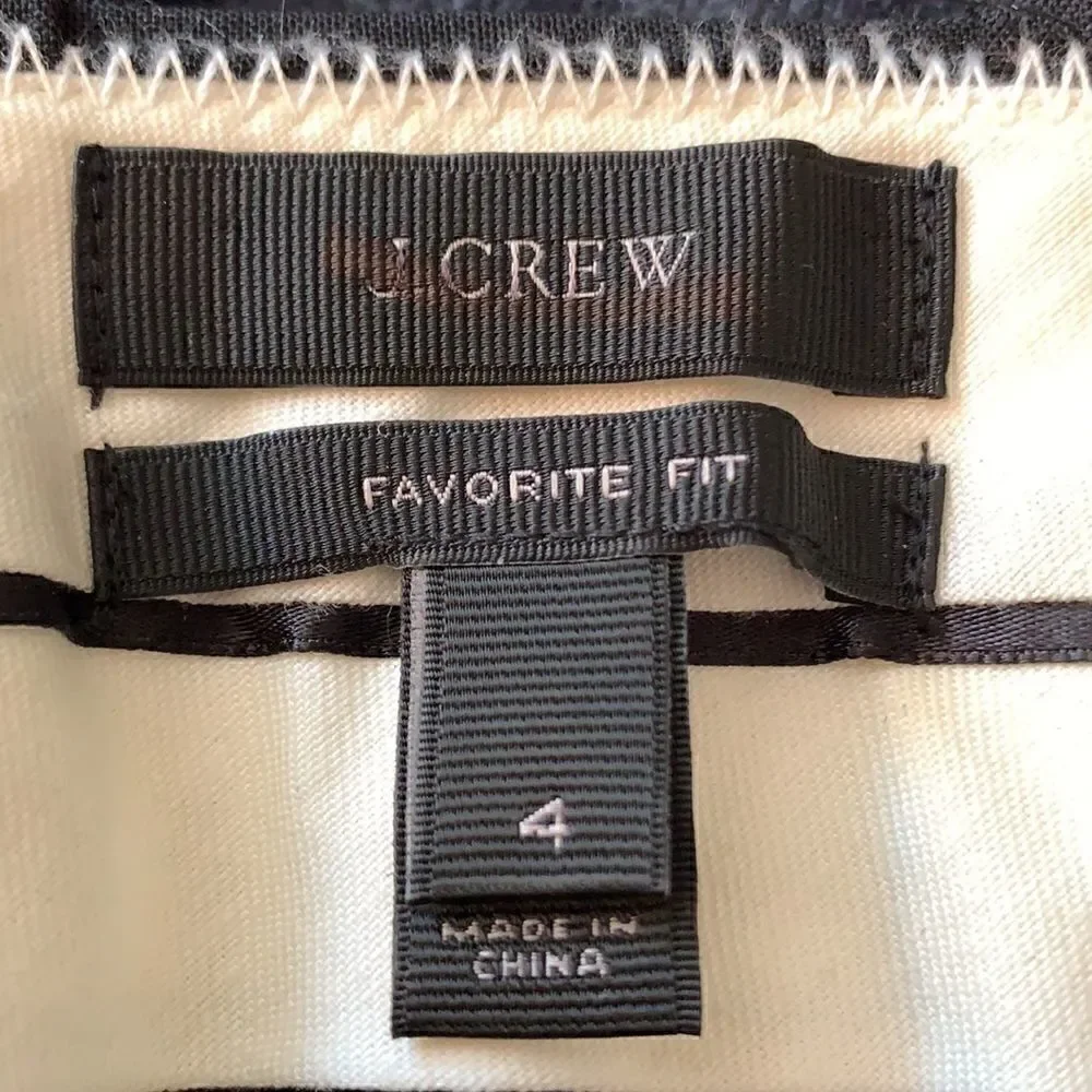 𝅺j Crew favorite Tollegno Italian wool trousers size 4 in black